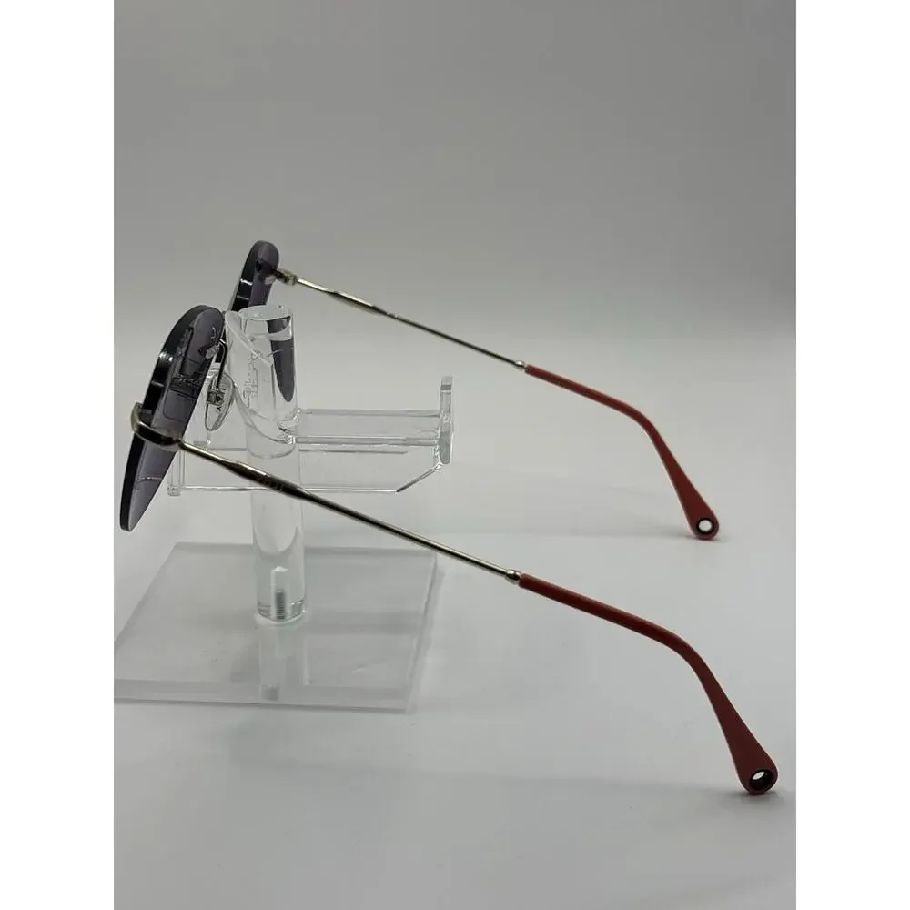 Yoji 32-001430 Rimless Sunglasses Gold Coral Dark Lens 56-18-145 Unisex
